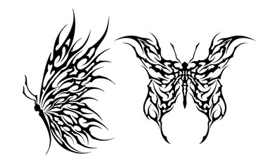 Obraz premium Butterfly tribal tattoo design