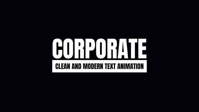 Corporate Text Animations