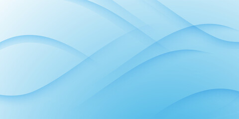 Obraz premium Minimal abstract blue background smooth curved wave gradient
