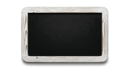 Fototapeta premium Empty rustic wooden frame with a black chalkboard insert silhouette