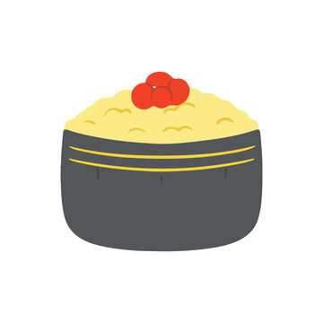Uni Sea Urchin Gunkan Sushi with Ikura Graphic
