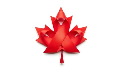 Fototapeta premium Vibrant red maple leaf on display for Canada Day celebrations in Toronto.