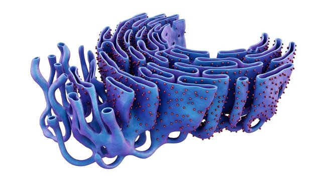 Hyper-Realistic 3D Render of the Endoplasmic Reticulum Cell Organelle