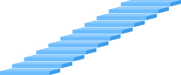 Fototapeta premium Blue Concrete Stairs