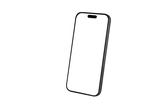 Smartphone Mockup - Clipping Path Transparent Screen Isolated for App UI Cyber Security and Fintech Presentation