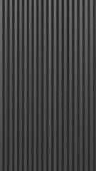 Fototapeta premium Vertically arranged, gray, textured wall with uniform, repetitive ridges and troughs