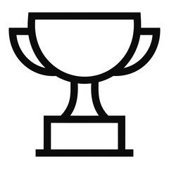 Minimalist Trophy Icon for Success and Achievement Awards Line Art Vector