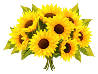 Obraz premium PNG Sunflower bouquet sunflower plant