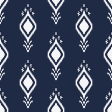 Collection of seamless boho geometric patterns inspired by ikat textile and tribal fabric designs. Perfect for wallpaper, fabric, wrapping paper, scrapbook, stationery, home decor