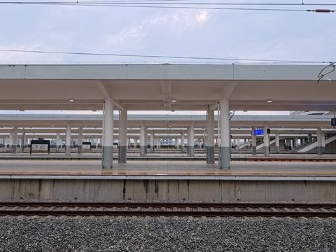 Jiangmen High-Speed Railway Station Platform, Guangdong, China
