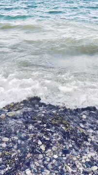 Waves of the sea. Sea background