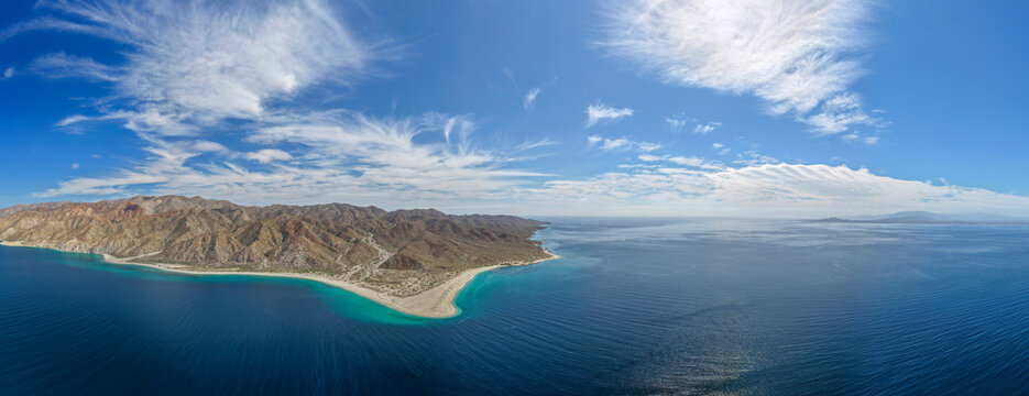 cerralvo island baja california sur mexico aerial