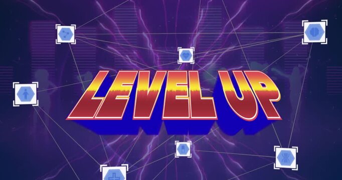 Start text and futuristic background