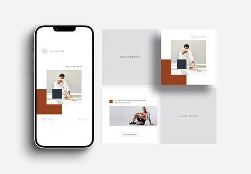 Elegant Mockup For Showcasing Social Media Posts