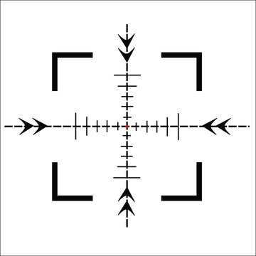 Target Crosshair Aim Scope Reticle Vector Illustration