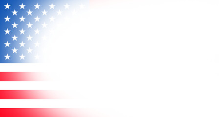 United states of America or usa border flag with empty, blank, copy space on transparent background.  for Independence Day Fourth of July Memorial Day and National Holiday Web Banner or Flyer Design © Neelrong
