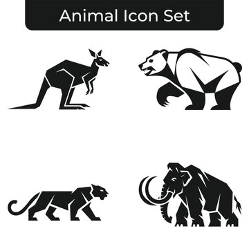vector illustration of a set of animals