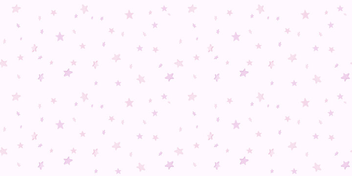 A seamless pastel pink background with many lovely pink stars in various sizes.