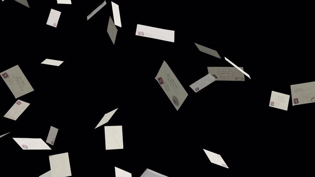 Letter Fall with Alpha Channel