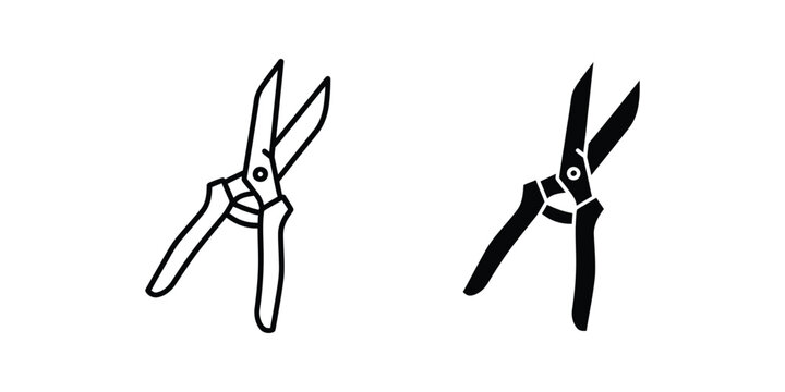 Comparison of traditional and modern scissor designs in simple line art
