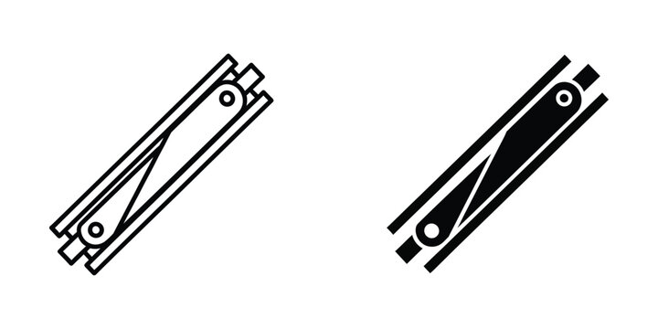 Comparison of a standard hinge and a filled or concealed hinge design in two states