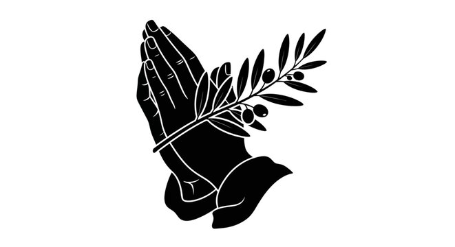 Dove with olive branch in beak.