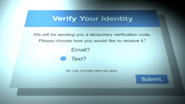 A 2-Way Authentication Box Pops up on Computer Screen for Security Code - Text Checked