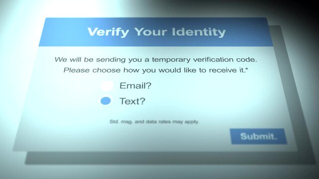  A 2-Way Authentication Box Pops up on Computer Screen for Security Code - Text Checked