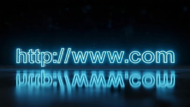 Double Layer Digital Web URL Text on Dark Tech Background