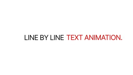 Line By Line Text Animation