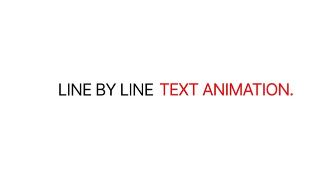 Line By Line Text Animation