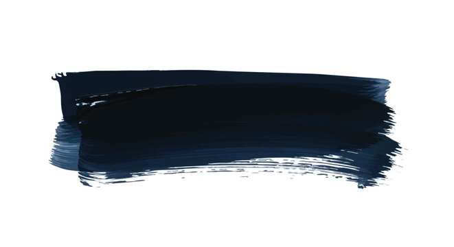 Dark blue paint brush stroke