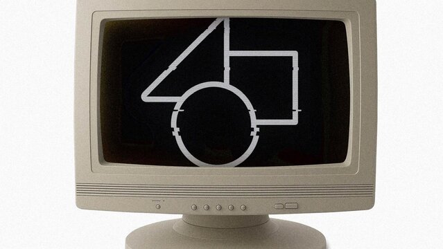 Old Computer Monitor with Media Replacement