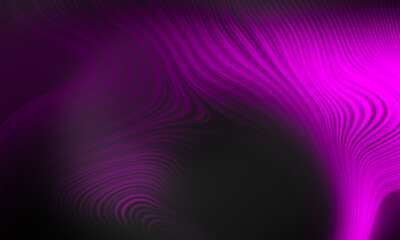 Obraz premium Vibrant purple waves ripple across dark canvas. Soft gradients blend motion with mystery. Suitable for digital art, abstract design, or motion graphics. Ideal backdrop for futuristic, cosmic