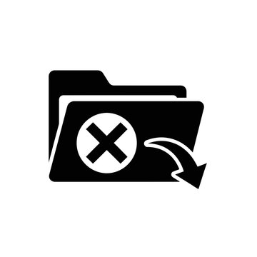 Black delete file icon symbol.