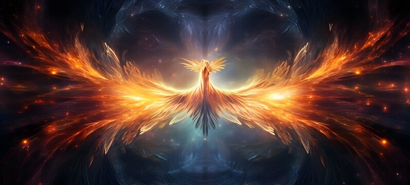 Astral vision phoenix meets cosmos,generative AI