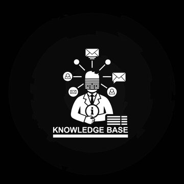 Knowledge base icon with person.