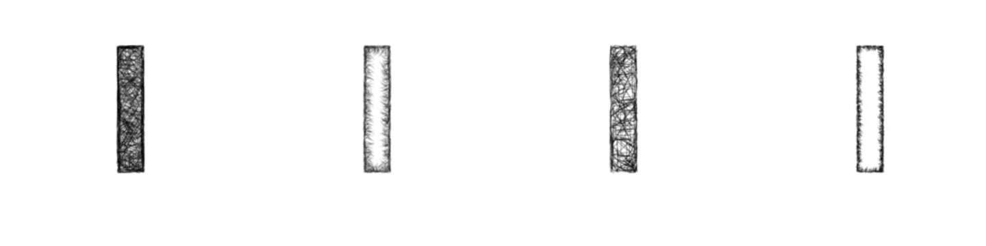 Sketch lowercase l font design set