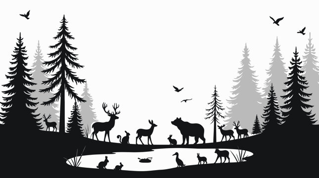 Animal silhouette for environment