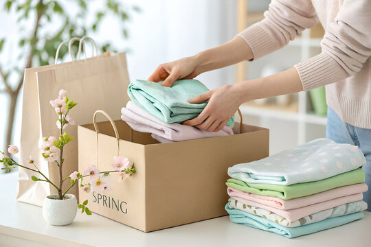 Seasonal Wardrobe Change with Packing Light Spring Clothes