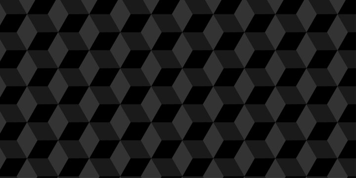 Vector structure box minimal black, gray abstract cube square wall texture. geometric tile hexagon mosaic wall grid wallpaper. minimal geometric block cube isometric texture background.