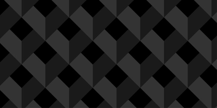 Vector structure box minimal black, gray abstract cube square wall texture. geometric tile hexagon mosaic wall grid wallpaper. minimal geometric block cube isometric texture background.