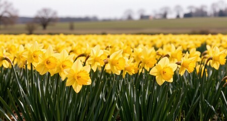 Obraz premium Daffodil flowers in the field 