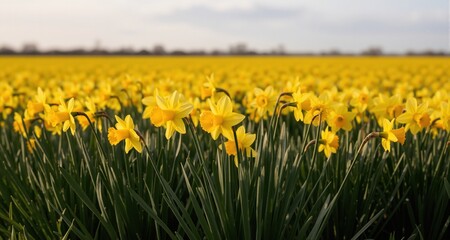 Obraz premium Daffodil flowers in the field 