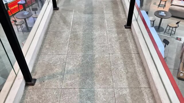 Sidoarjo, Indonesia - 31 March 2026: Modern Terrazzo Stone Floor Texture with Minimalist Geometric Lines