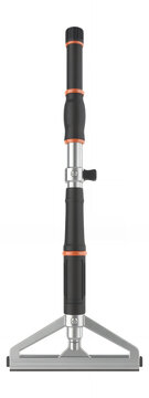 Black and orange monopod stand on white background silver