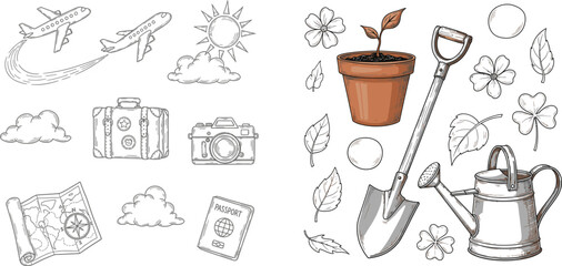 Obraz premium set of gardening tools