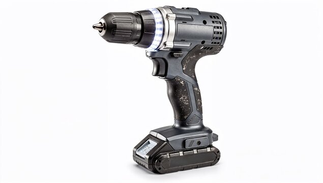 cordless drill isolated on white background