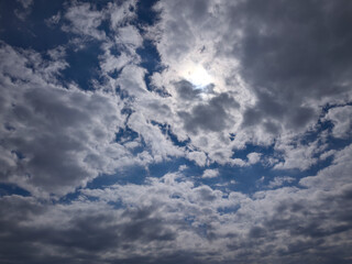 Fototapeta premium Rain clouds in sky during spring