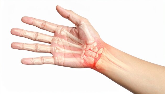 Wrist joint pain illustration.
